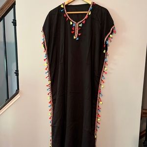 Bohemian Moroccan Kaftan Dress with tassels